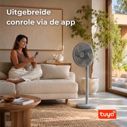 Evolar Smart Ventilator Staand - 36W - Incl. Accu - Statiefventilator - Ambient Light - WiFi - App & Afstandsbediening - EVO-SF36GW — thumbnail 5
