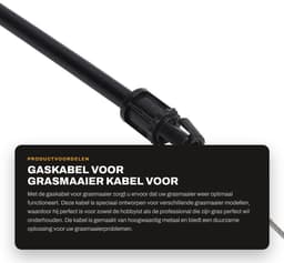 Dailygoods- Gaskabel Universeel - Kabelassemblage - Geschikt voor Grasmaaiers 71221/71227 - Metaal - OEM 99-6837/99-5826 - 1 Stuk - Grasmaaierkabel — thumbnail 2