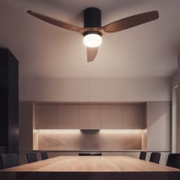 Fantiluxe - Filip - Plafondventilator met verlichting - Zwart Donker Hout - Ø132cm - Afstandsbediening - Met lamp - Plafond ventilator - Slaapkamer — thumbnail 4