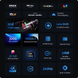 XGIMI Horizon 20 Laser Projector - 3200 ISO Lumen - Harman Kardon - Beamer voor Gaming & Thuisbioscoop - 4K UHD - Google TV — thumbnail 5