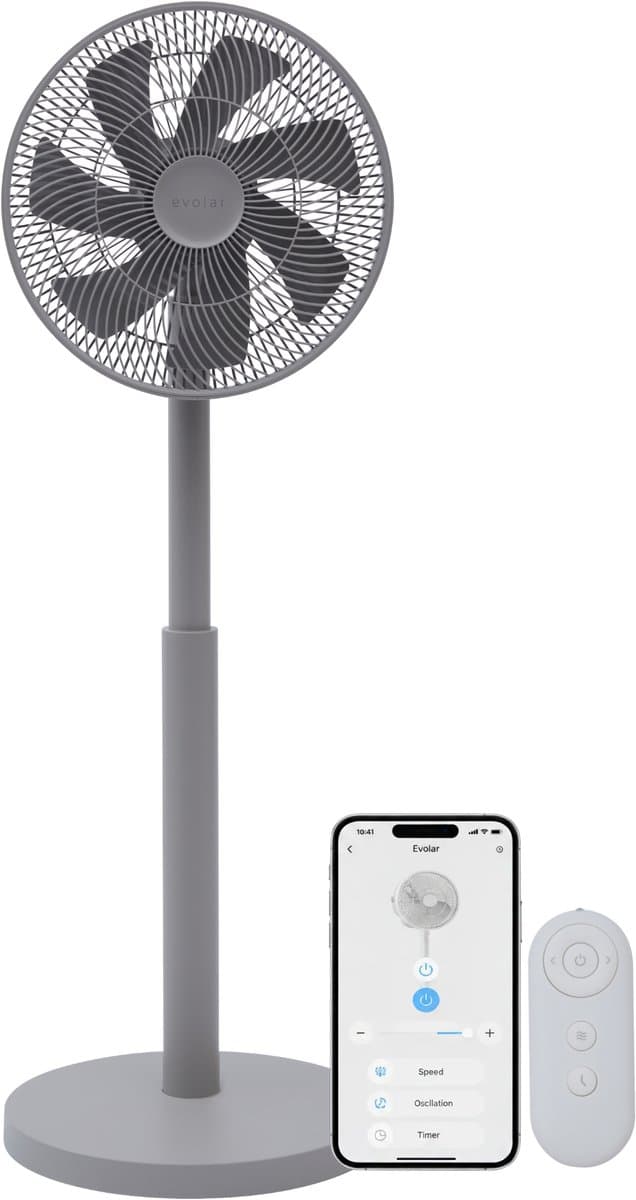 Evolar Smart Ventilator Staand - 18W - Statiefventilator - WiFi - App & Afstandsbediening - EVO-SF18GW — afbeelding 1