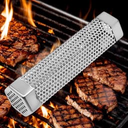 Rookbuis Grill - Pellet Smoker - Barbecue smaak - Roestvrij staal - 15.7 x 5.5 cm - Zilverkleurig — thumbnail 3
