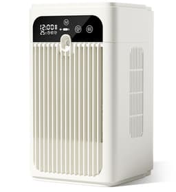 Airco -Mobiele Airco en Luchtkoeler met Mistbevochtiging - Premium Mini Cold Air Fan 500ml - Stille Tafelventilator 18 dB met Klok en Temperatuurweergave-Oplaadbaar - Draagbare Luchtkoeler voor Slaapkamer en Kantoor — thumbnail 1