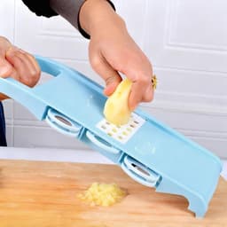 Groente Hakker - Keuken Gereedschap - Moeiteloos Snijden - Afneembare Onderdelen - 32x11x13 cm - Blauw — thumbnail 4