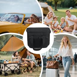 Koffiezetapparaat Reistas - Draagbare Organizer - Veilige Opslag - Schokabsorberende Bescherming - 6D x 24B x 6H cm - Zwart — thumbnail 2