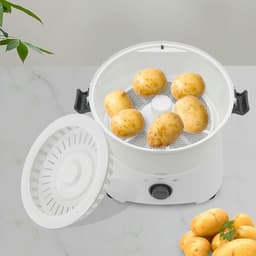 Aardappelschilmachine Elektrisch - Groente Fruit Schillen - Snel Groenten Bereiden - Eén Knop Bediening - Max 0.8kg Capaciteit - Wit — thumbnail 3