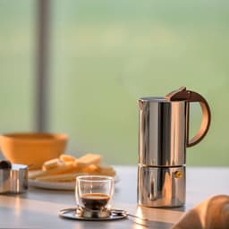 Moka Pot Percolator Koffiezetapparaat – Inductie, Gas & Elektrisch, RVS Rosé Goud — thumbnail 4