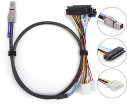 Dailygoody - OmGoods - Dailygoody - Externe Harde Schijf Kabel - SFF-8644 naar SFF-8482 - 1 meter - 12 Gbps - Geschikt voor Server en Harde Schijf - G0502 — thumbnail 4