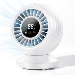 Tafelventilator Oplaadbaar – Stil 22 dB – 120° Oscillatie – 12000 mAh – Wit — thumbnail 1