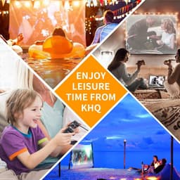 Dailygoods - Dailygoody - Mini Projector - Draagbare Projector - Full HD 1080P - Zilver Zwart - Video Projector - Geschikt voor TV PC Smartphone - Compact formaat — thumbnail 3