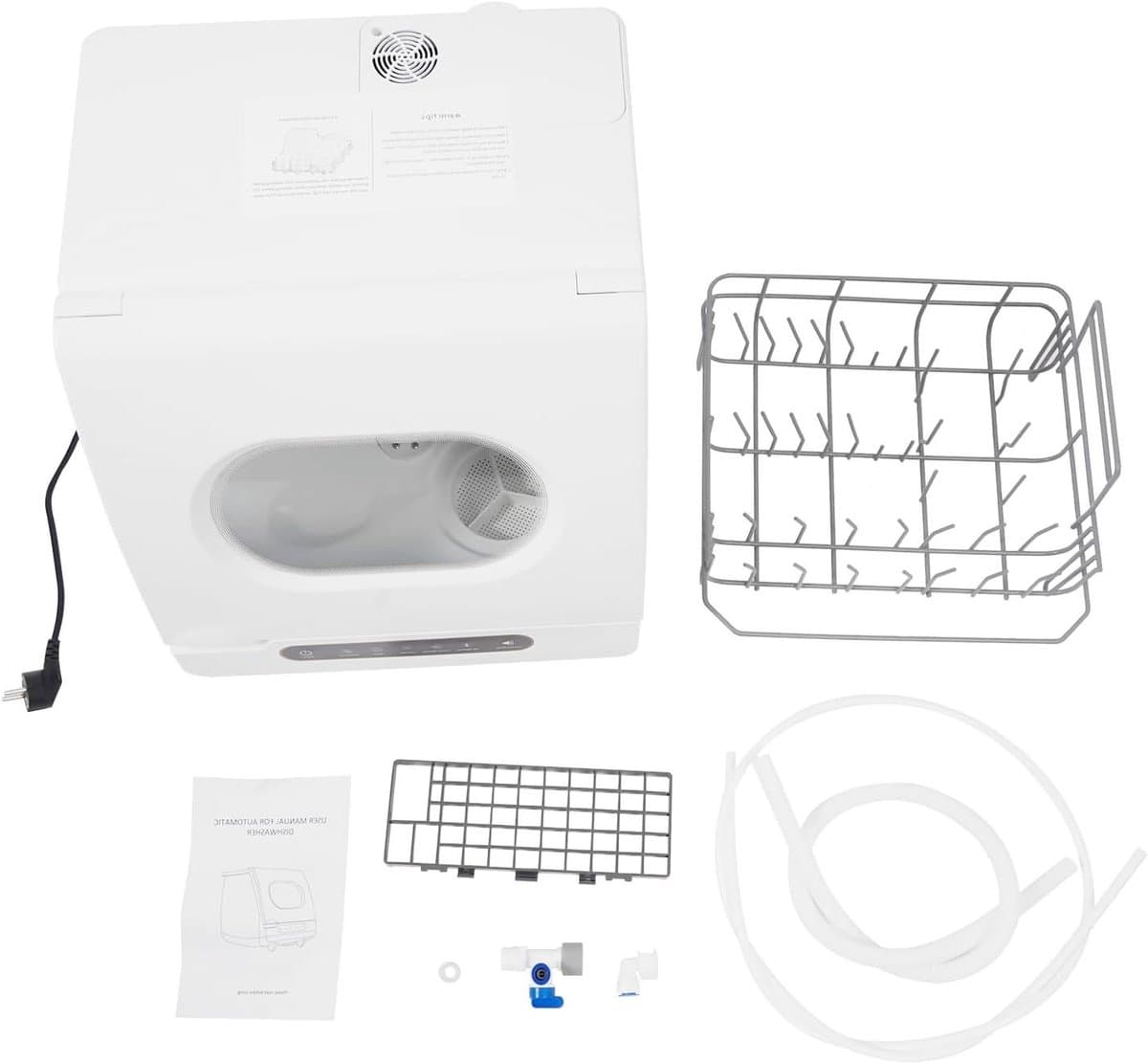 Tafelvaatwasser - Compacte afwasser - Snel servies reinigen - Met watertank - 45 x 45 x 43 cm - Wit — afbeelding 1