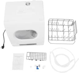 Tafelvaatwasser - Compacte afwasser - Snel servies reinigen - Met watertank - 45 x 45 x 43 cm - Wit — thumbnail 1