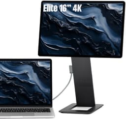 SOTSU® FlipAction Elite 16 inch Portable Monitor 4K UHD - Draagbare Monitor voor Laptop - Extra Scherm Laptop - USB-C 65W & Mini HDMI - 100% DCI-P3 - 450 Nits - Aluminium - Space Black - Draagbaar Scherm — thumbnail 1