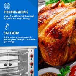 Royal Catering RCGCG-15 - Gas Kipgrill - 15 kW - Drie Spitten - Staal en Glas — thumbnail 3