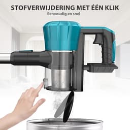 Accustofzuiger / Draadloze Stofzuiger / Huishoudstofzuiger – 375W borstelloze motor – 2x 18V 5.0Ah accu's & lader – Met verlengbuis, dweilmopmondstuk, spleetmondstuk, borstelmondstuk & 2 HEPA-filters – Voor vloer, tapijt, auto & meubels — thumbnail 4