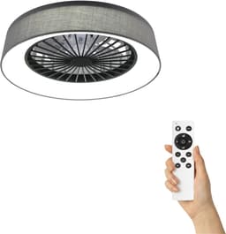 Plafondventilator Ella met verlichting - Ø47cm - 3 snelheden - Afstandsbediening - Grijs — thumbnail 1