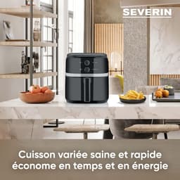 Hete Lucht Frituur - Airfryer Oven - Gezond Koken - Snelle Bereiding - 5 Liter - Zwart Zilver — thumbnail 3