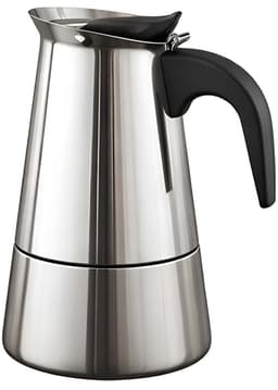 Cheffinger, Italiaans Koffiezetapparaat van RVS 9 Kopjes Inductie Compatibel voor Moka Koffie, Zilver — thumbnail 1
