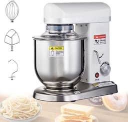 Elektrische Keukenrobot - Keukenmixer Standmixer - Bakken En Mixen - 3-in-1 Hulpstukken - 5 Liter Kom - Wit — thumbnail 1