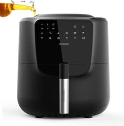 Heteluchtfriteuse met Spray - Airfryer - Gezond Koken - Automatische Olie Doseerder - 55 Liter - Zwart — thumbnail 1
