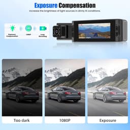 Dashcam Auto - Dubbele Camera - Veilig Rijden - Bewegingsdetectie - 3.16 Inch Display - Zwart — thumbnail 4