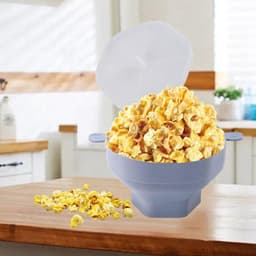 Dailygoods- Popcornkom Siliconen - BPA-vrij - Magnetronoven Geschikt - Handvat - Eenvoudig Op te Bergen - Vaatwasserbestendig - Popcornschaal — thumbnail 3