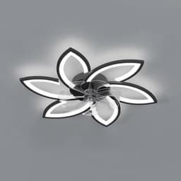 Plafondventilator met verlichting en afstandsbediening, 66W LED, 4600 lumen, dimbaar, 6 snelheden, 78 cm- Goud. — thumbnail 4