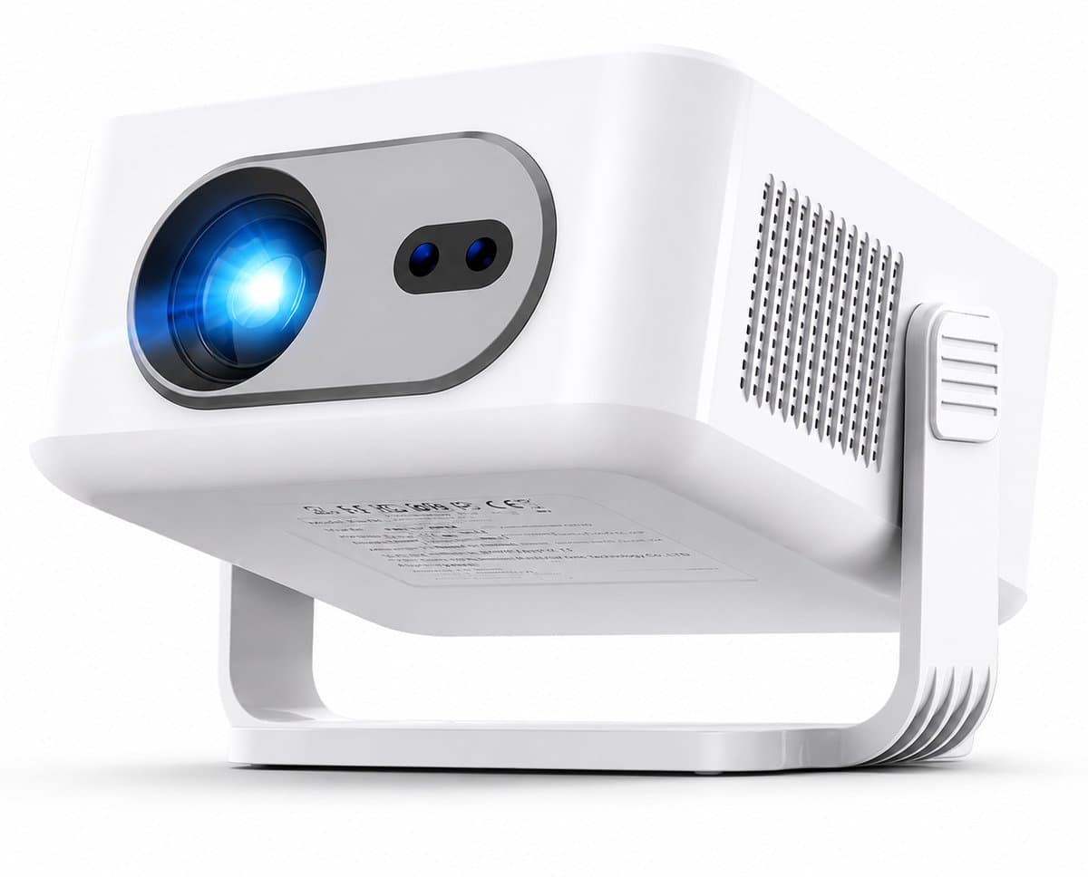 QualyLiving HY300 Max Mini Beamer – 4K Ondersteuning – WiFi 6 & Bluetooth 5.4 – Auto Focus – Draagbare Projector – Thuisbioscoop — afbeelding 1