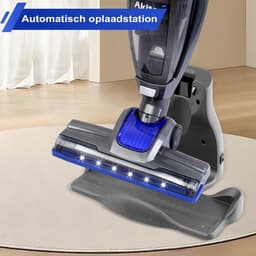 Draadloze Stofzuiger - Schoonmaak Hulp - Huis Reinigen - Led Koplampen - 0.8 Liter - Rood — thumbnail 2