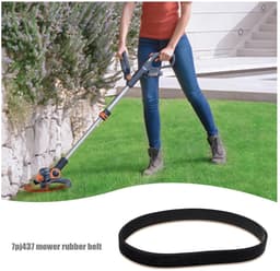 Dailygoods- Aandrijfriem Rubber 16,4mm Breedte - Gesloten Lus - 437mm Omtrek - Compatibel met Spear & Jackson S1334ER - Slijtvast - Duurzaam - Grasmaaier Riem — thumbnail 2