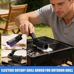 Electric Rotary Grill Brush for BBQ,3-Speed Power Steel BBQ Grill Brush,Up to 90 min Runtime Cleaning — thumbnail 2