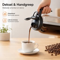 BOTC Cold Brew Koffie Maker - Slow Coffee - 1.8 Liter - Borosilicaat Glas - Zwart — thumbnail 2