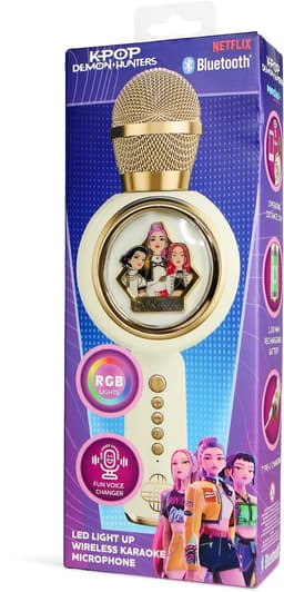 KPop Demon Hunters - Huntr/x - Golden - draadloze karaoke microfoon voor kinderen - oplichtend LED display - speaker - met stemeffecten — thumbnail 2