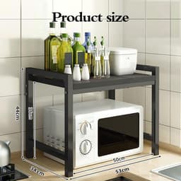 Magnetron plank standaard - Keukenrek - Ruimte maximaliseren - Flexibele configuraties - Dubbel of drielaags - Kersen — thumbnail 5