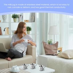 Dailygoods- Melkkannetje 800 ml - Melkkannetje RVS - Opschuimkan - Espressokannetje - Barista Melkkannetje - Hittebestendig en vuilafstotend - Melkkan — thumbnail 4
