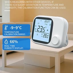 Slimme Thermostaat - Temperatuurregelaar Wifi - Energie Besparen - App en Spraakbesturing - 8.6x8.6x3cm - Wit — thumbnail 5