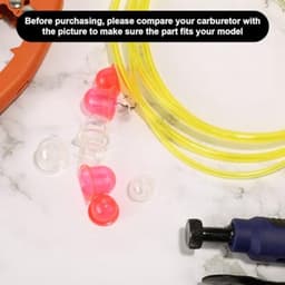 12 stuks vervangende primerbollenset voor Zama Echo Stihl Homelite Robi Pouland 0058001 12538108660 561635001 A01195A, GPU-materiaal carburateurbollen met brandstofslangen — thumbnail 3