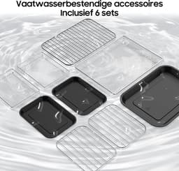 Airfryer - 12L grote inhoud - 2600W - met dubbele bakruimte en kijkvenster- Dual Zone Heteluchtfriteuse met uitneembare scheidingswand - 10-in-1 - Eenvoudig schoon te maken - Vetarm koken zonder olie - Recepten — thumbnail 3