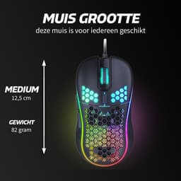 DINTO® Gaming Muis - Lichtgewicht - 7200 DPI - RGB - Game Muis - Optische — thumbnail 4