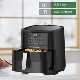 CoolHome AF23 Airfryer XXL Deluxe - 6,5 Liter - Hetelucht friteuse met Keramische coating - zwart — thumbnail 3