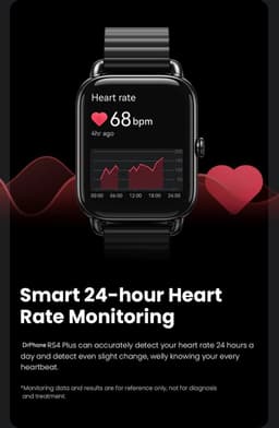 DrPhone RS4 Plus Smartwatch - 1.78 AMOLED HD Display - Hartslagmeter - SpO2 Tracking en nog veel meer - Smartwatch Voor Mannen & Vrouwen - Zwart — thumbnail 5