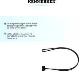 2x Somstyle Magnetische Band Geschikt Voor Apple Airpods 1 / 2 / 3 / Pro 1 & 2 - Anti Lost Siliconen Strap Voor Draadloze Oordopjes - Koord - 70cm — thumbnail 3
