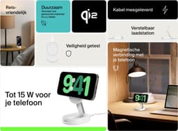 BELKIN Boost Charge Qi2 15W Magnetische Oplaadstand – Wit (met adapter) — thumbnail 5