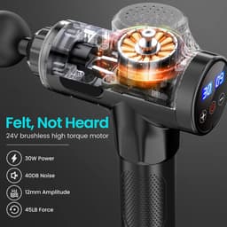 Massage Pistool 30 Snelheden Diep Weefsel - 10 Massage Koppen - Krachtig Antislip Stil Professioneel Elektrisch Handheld Massage Pistool voor ontspannen herstel - LCD aanraakscherm — thumbnail 2