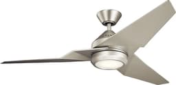 Plafondventilator met verlichting - Jade - 60in / 152cm ventilator - geborsteld nikkel — thumbnail 1