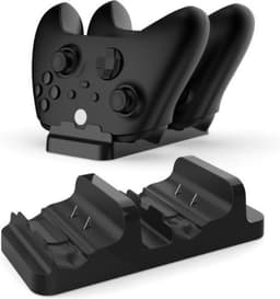 Oplaadstation voor de XBOX Series X/S & XBOX ONE X/S - Black Docking Station INCL. 2 Accu's & 2 Xbox One Kapjes & 2 Xbox Series Kapjes — thumbnail 5