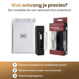 BLU LP Schoonmaakset - 4-in-1 Vinyl Cleaning Kit - Platenborstel - Platenreiniger - Antistatisch - LP Borstel - Platen Schoonmaakset - Vinyl Borstel - Vinyl Reiniger - LP Reiniger — thumbnail 5