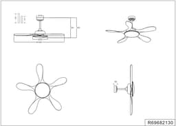 REALITY FLEN - Ventilator - Wit - incl. 1x SMD 24 W - Afstandsbediening - Geintegreerde dimmer - Traploos instelbare lichtkleur - Geheugenfunctie via de afstandsbediening - Zomer- en wintermodus - 6 snelheidsniveaus — thumbnail 5