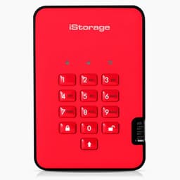 Beveiligde Externe Harde Schijf 1TB Rood - PIN Beveiliging & Hardware Encryptie — thumbnail 1