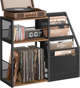 House of Balance LP Speler Meubel - Platenspeler meubel - Platenspelerkast - LP Kast - Vinylkast - LP opbergkast - 30×81×69 cm — thumbnail 1